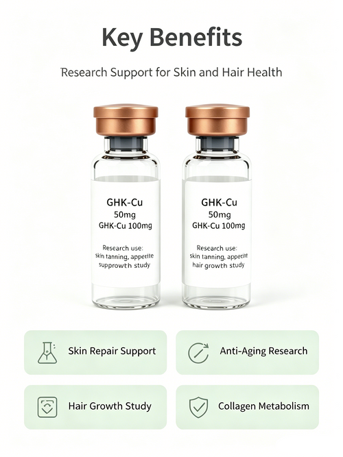 Research Grade GHK-Cu Copper Peptide for Skin & Hair Study