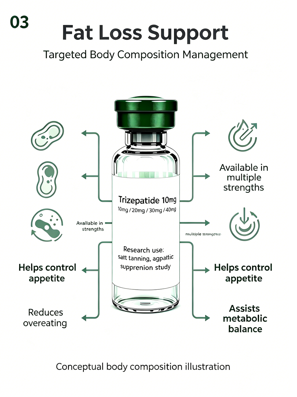 Trizepatide Dual Receptor Weight Management Peptide Vial