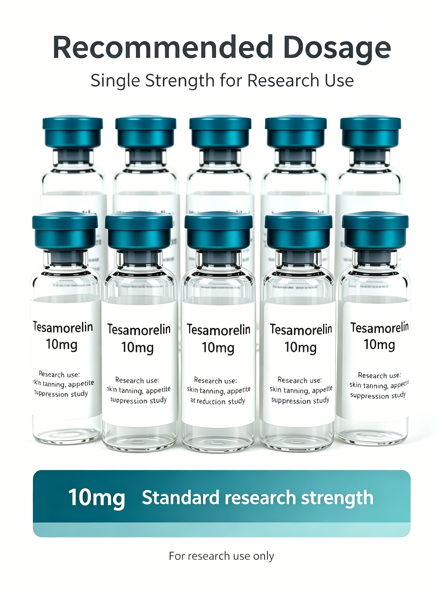 Tesamorelin 10mg Research Peptide Vial