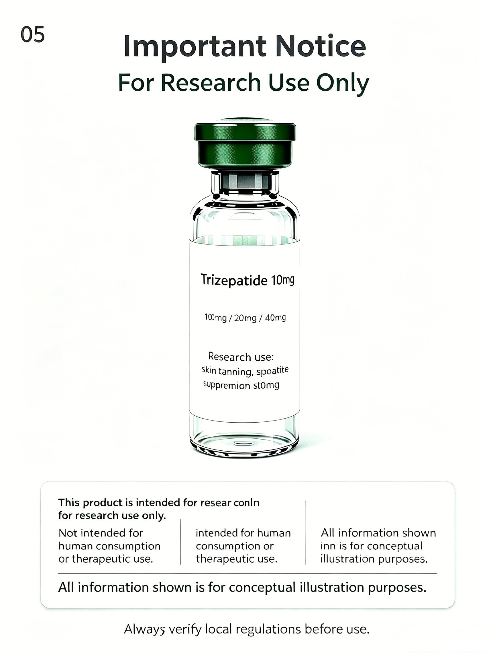 Trizepatide Dual Receptor Weight Management Peptide Vial