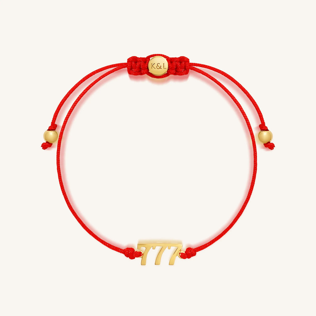 777 Fortune Red String Bracelet