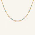 Nurturing Energy Rose Quartz Center Tube Beaded Necklace