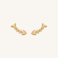 Abundant Flow Fish Stud Earrings