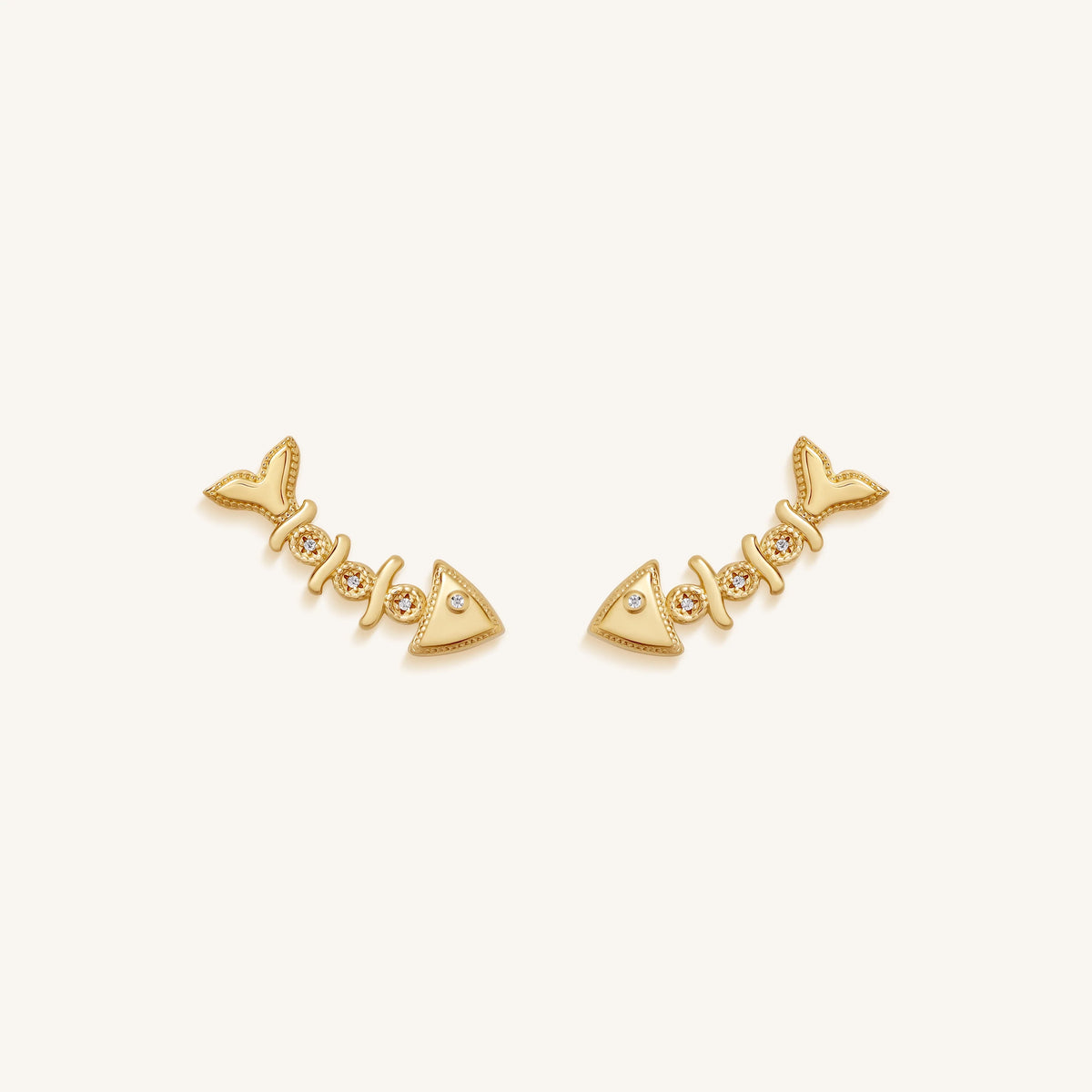 Abundant Flow Fish Stud Earrings