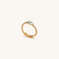 Basic Security Gold Diamond Evil Eye Ring