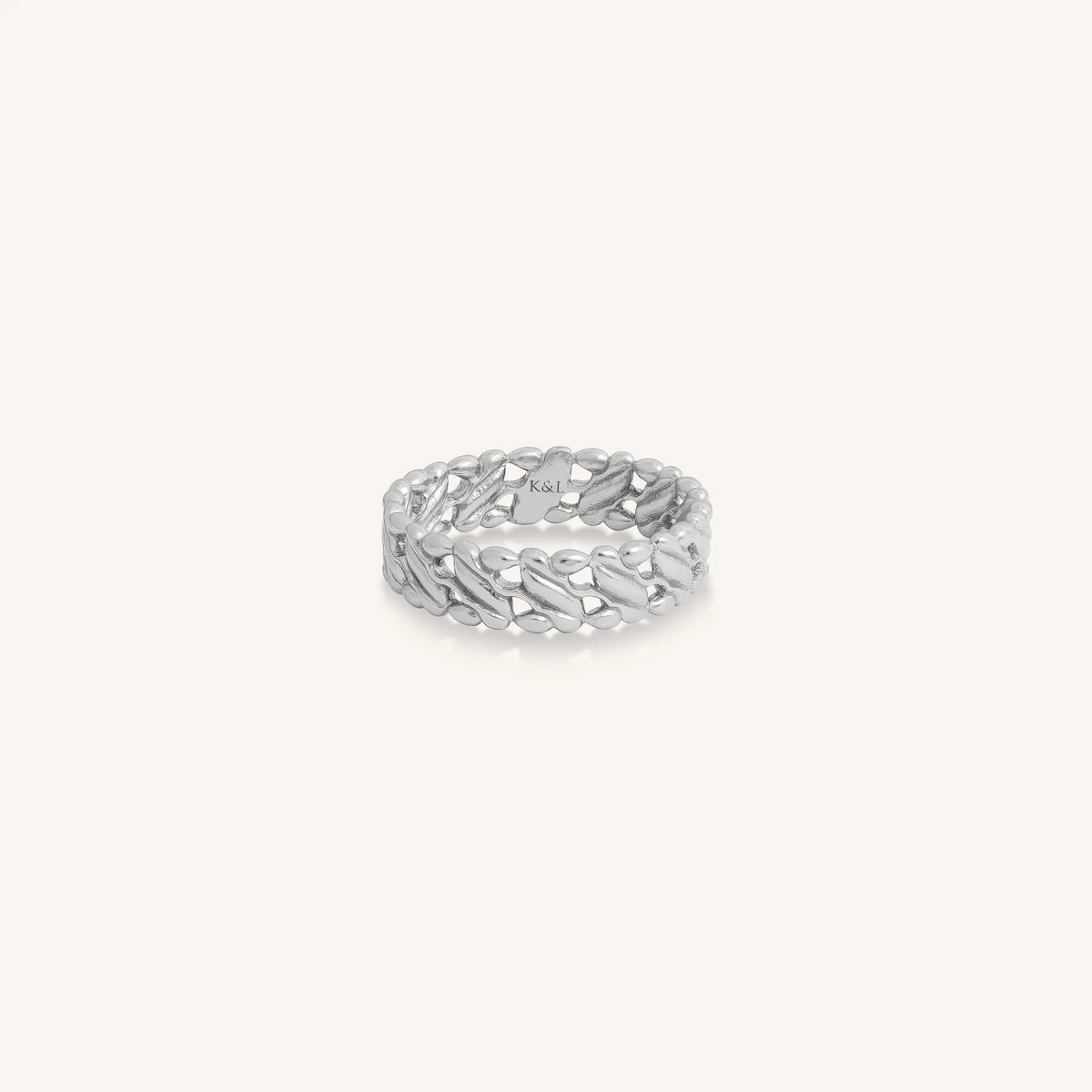 Flowing Harmony Sterling Silver Band — Size 7