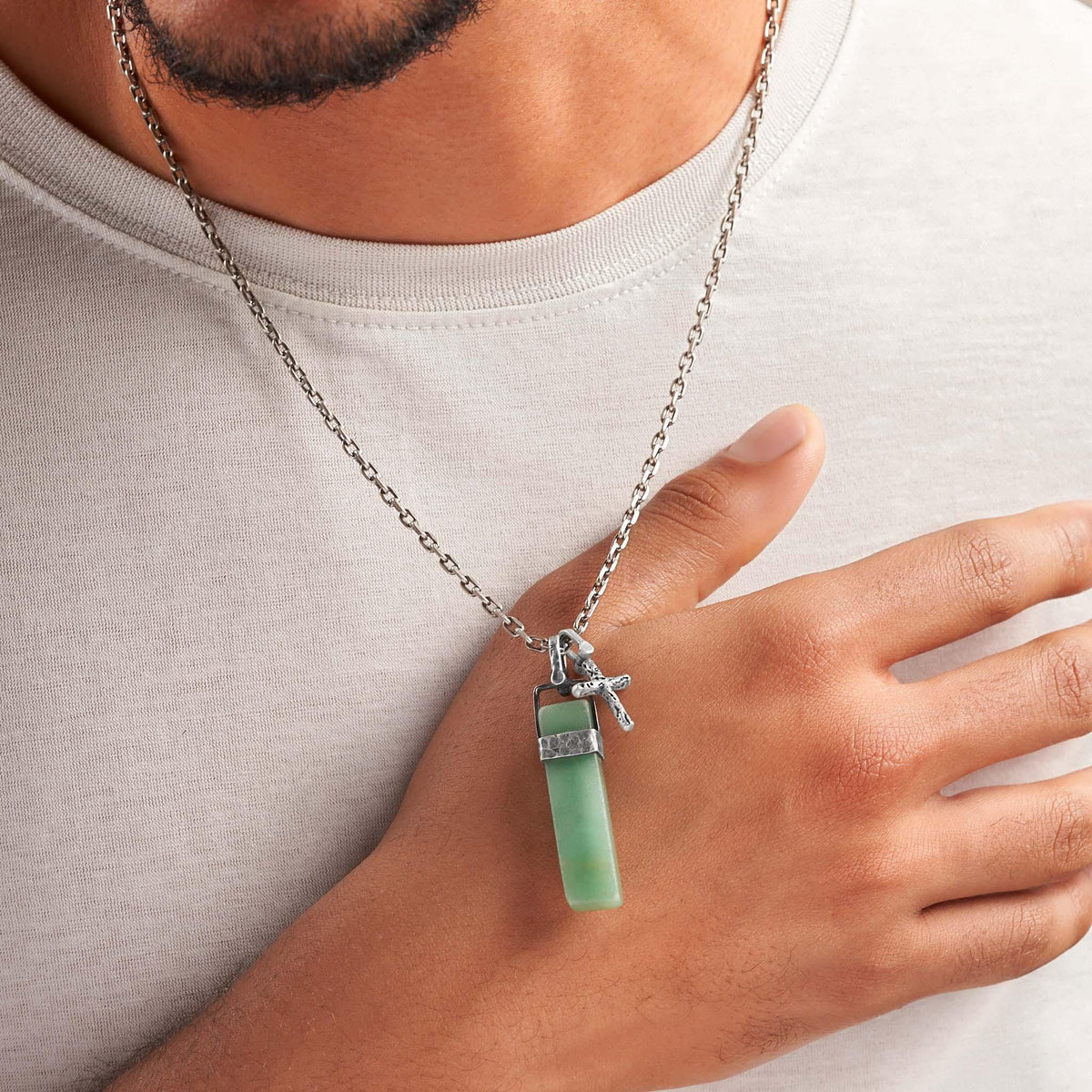 Abundant Command Aventurine Slab Charm