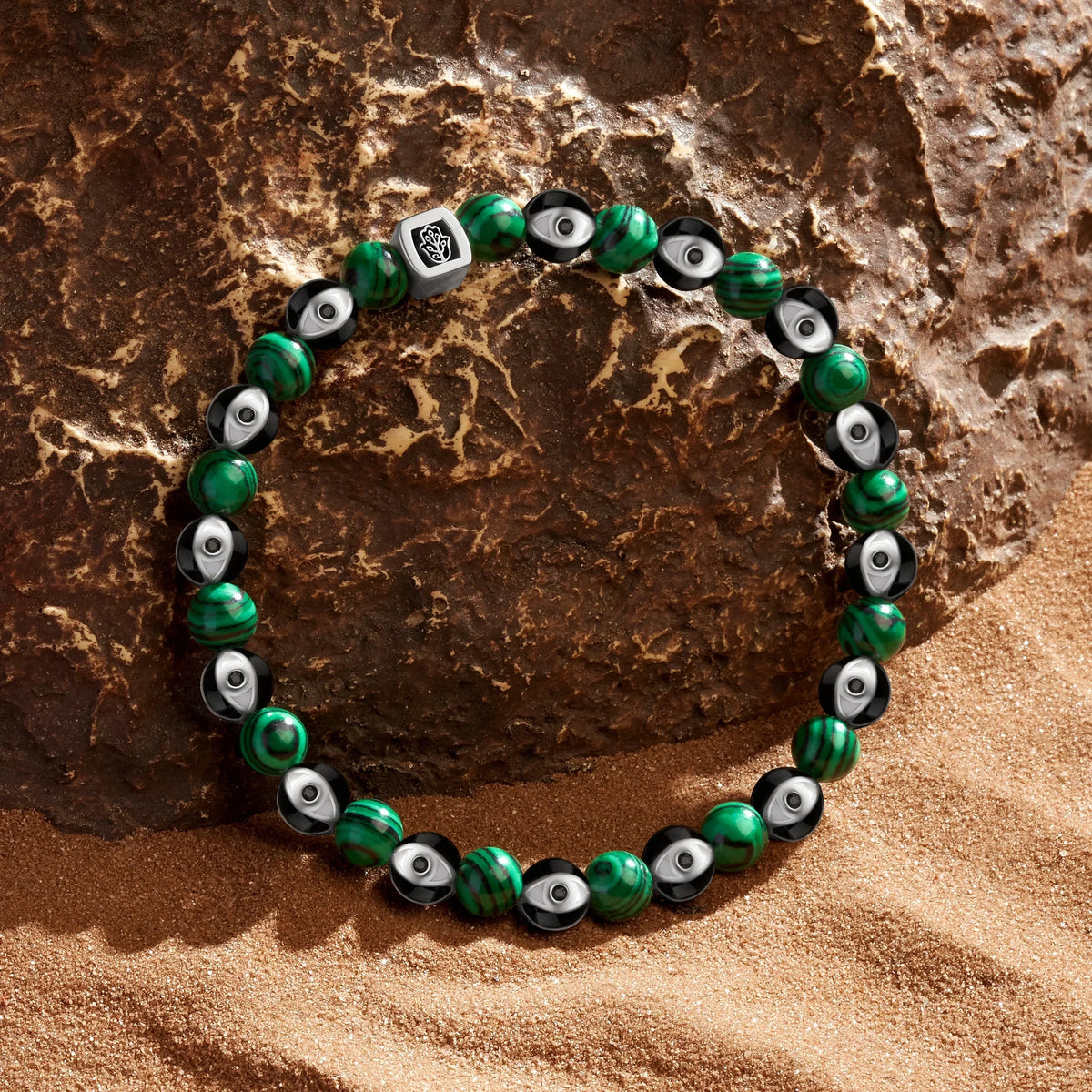 Abundant Transformation Malachite Evil Eye Bracelet
