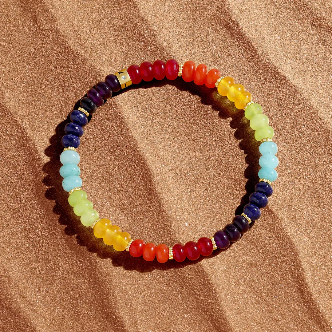 Aligned Energy Multi-Stone Stretch Bracelet
