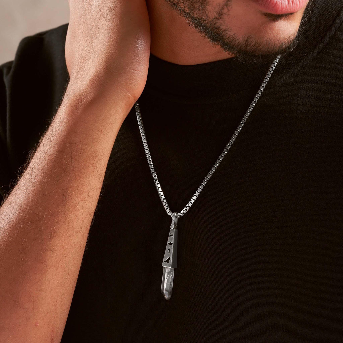Ancient Lineage - Crystal Hieroglyph Charm