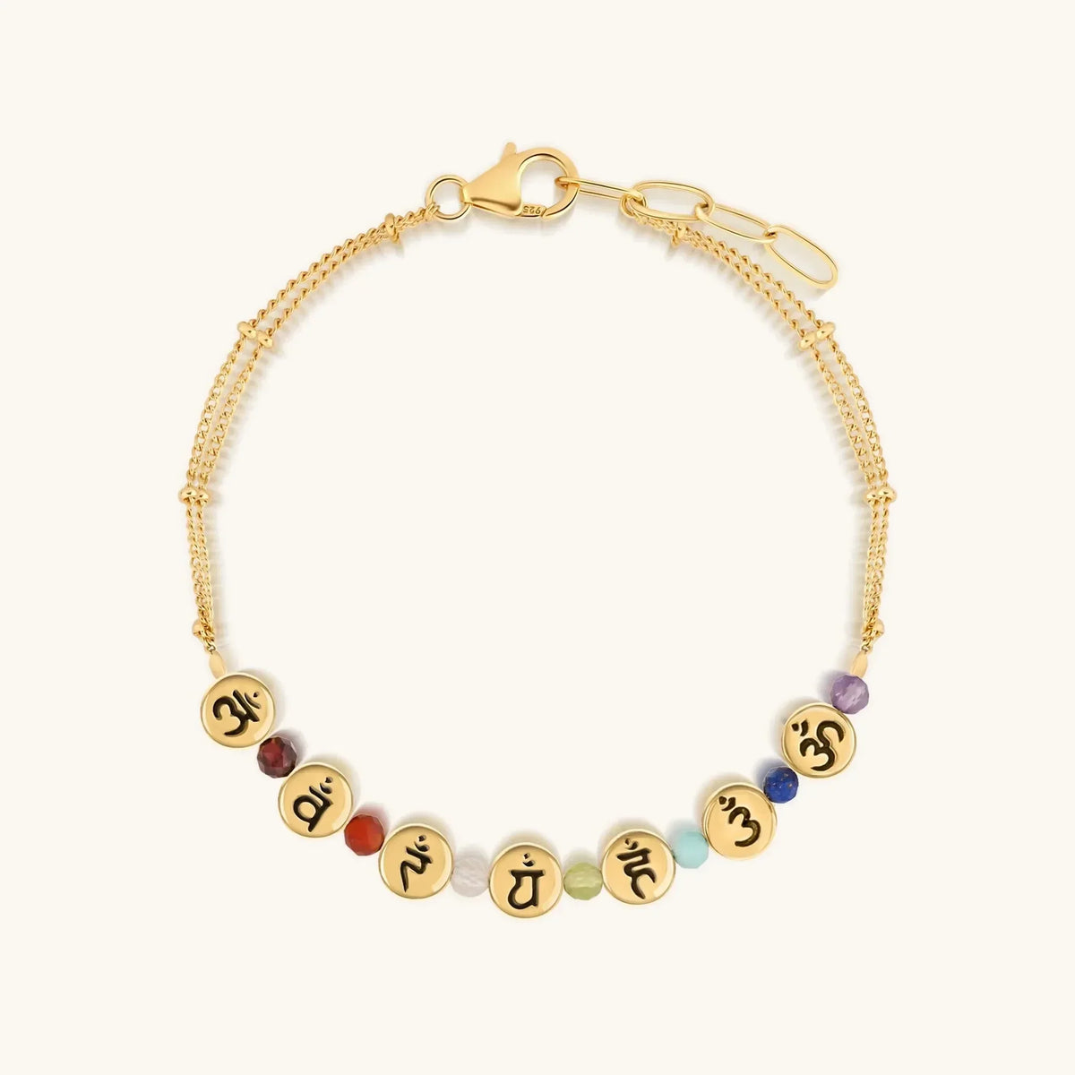 Aligned in Truth Gold Double Chain Chakra Bracelet