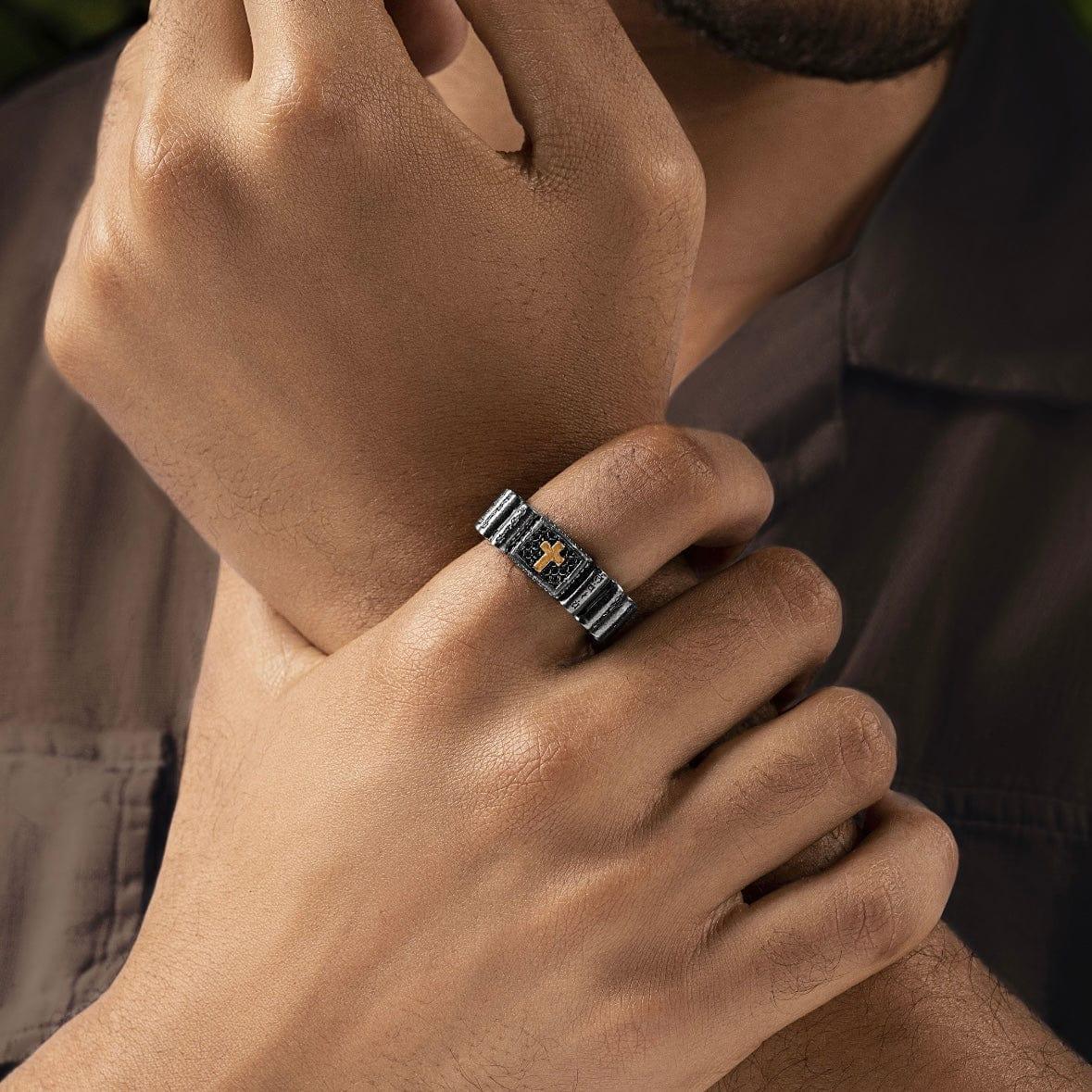 Blessed Faith - Cross Mantra Ring