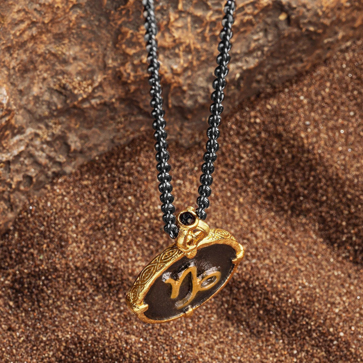 Ambitious Tolerance - Capricorn Zodiac Onyx Necklace