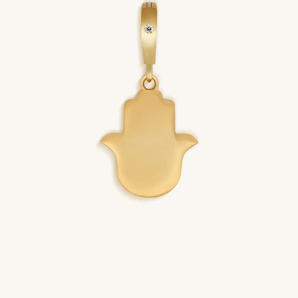 Abundant Blessings Malachite Hamsa Engravable Charm