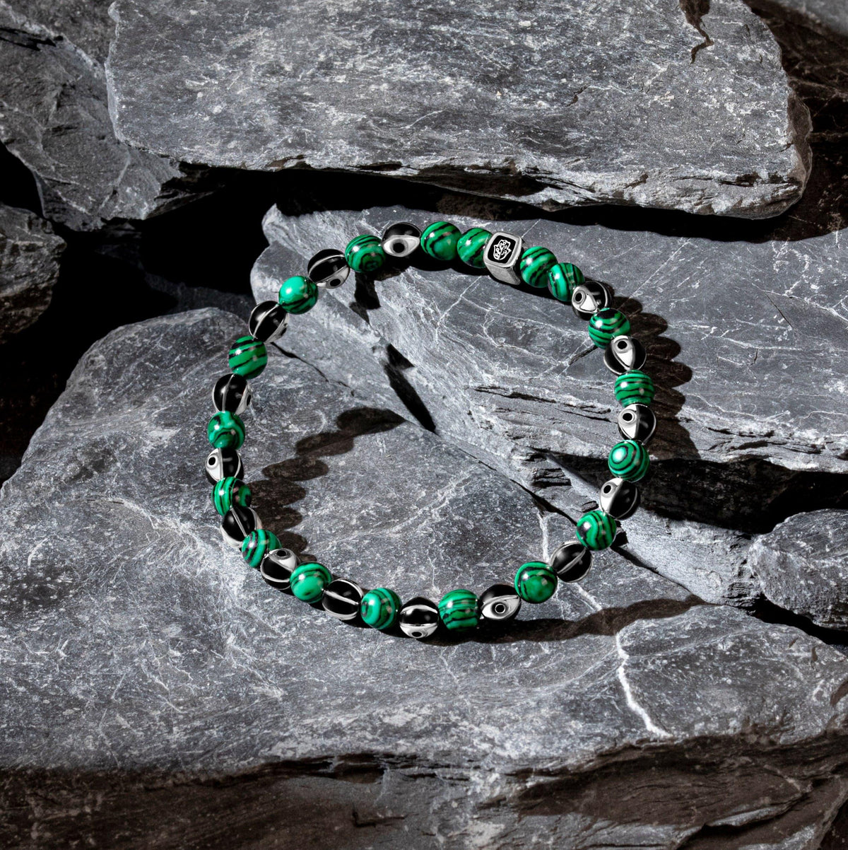 Abundant Transformation Malachite Evil Eye Bracelet