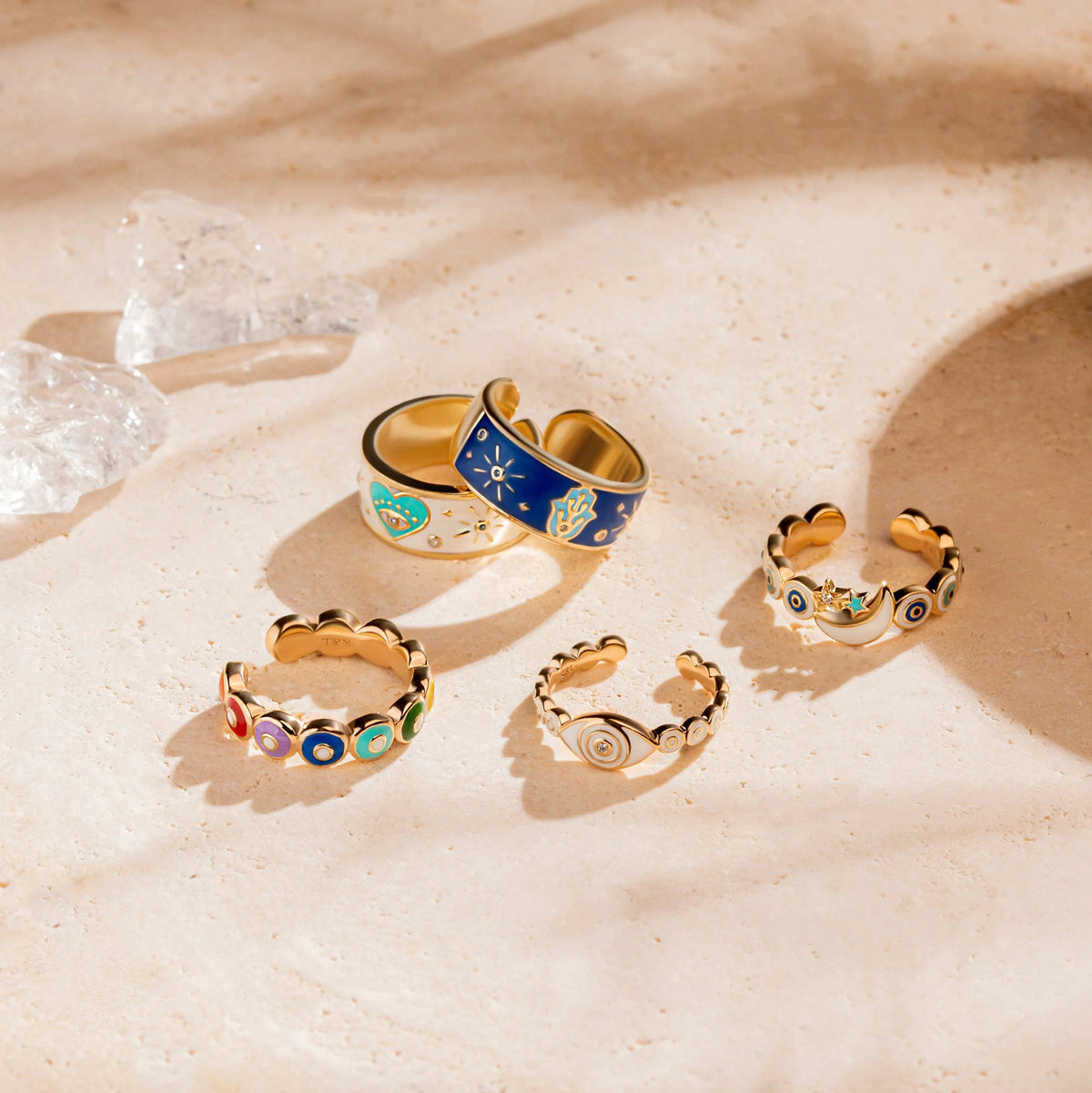 Delightful Peacefulness Evil Eye Ring