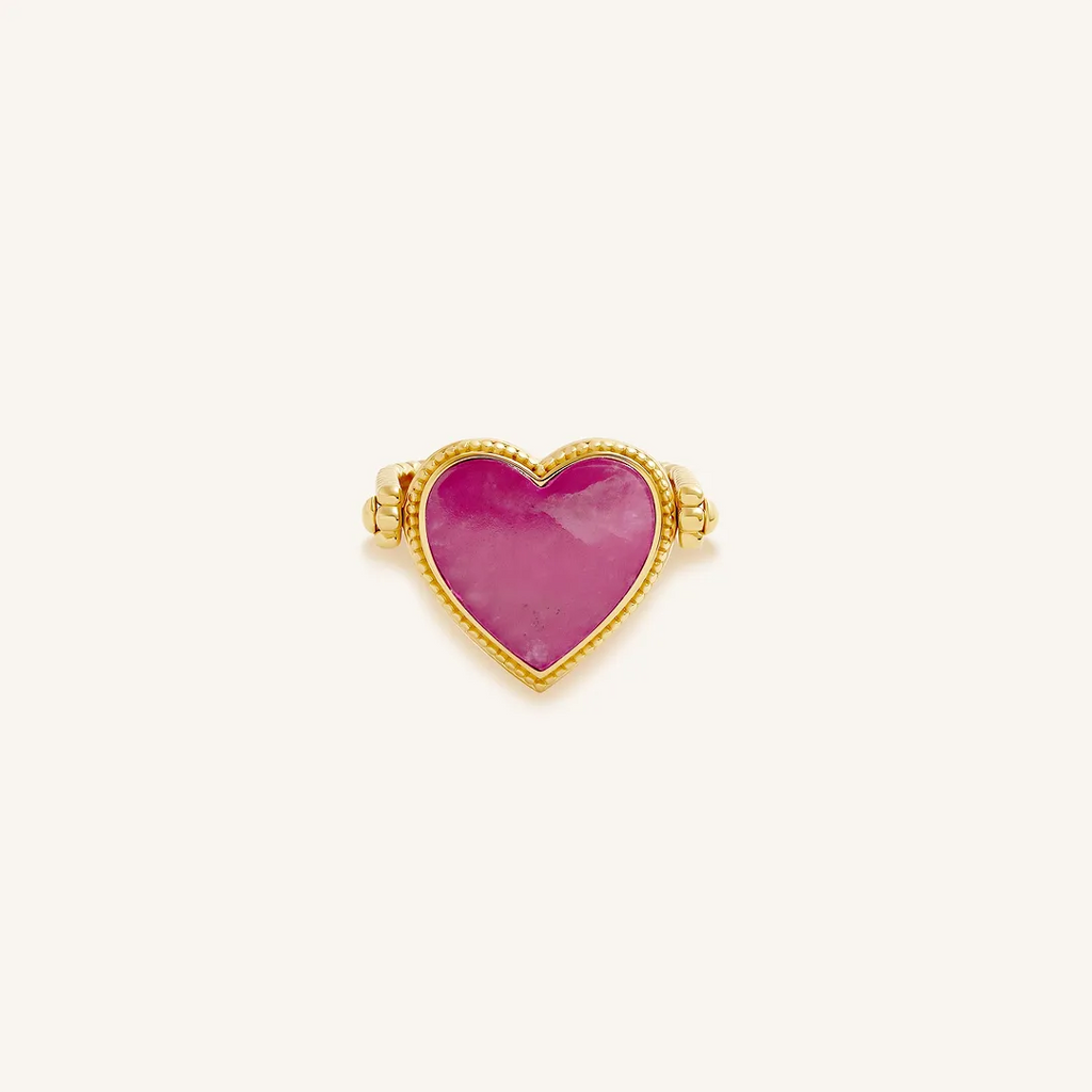 Blushing Harmony Multi-Stone Heart Ring