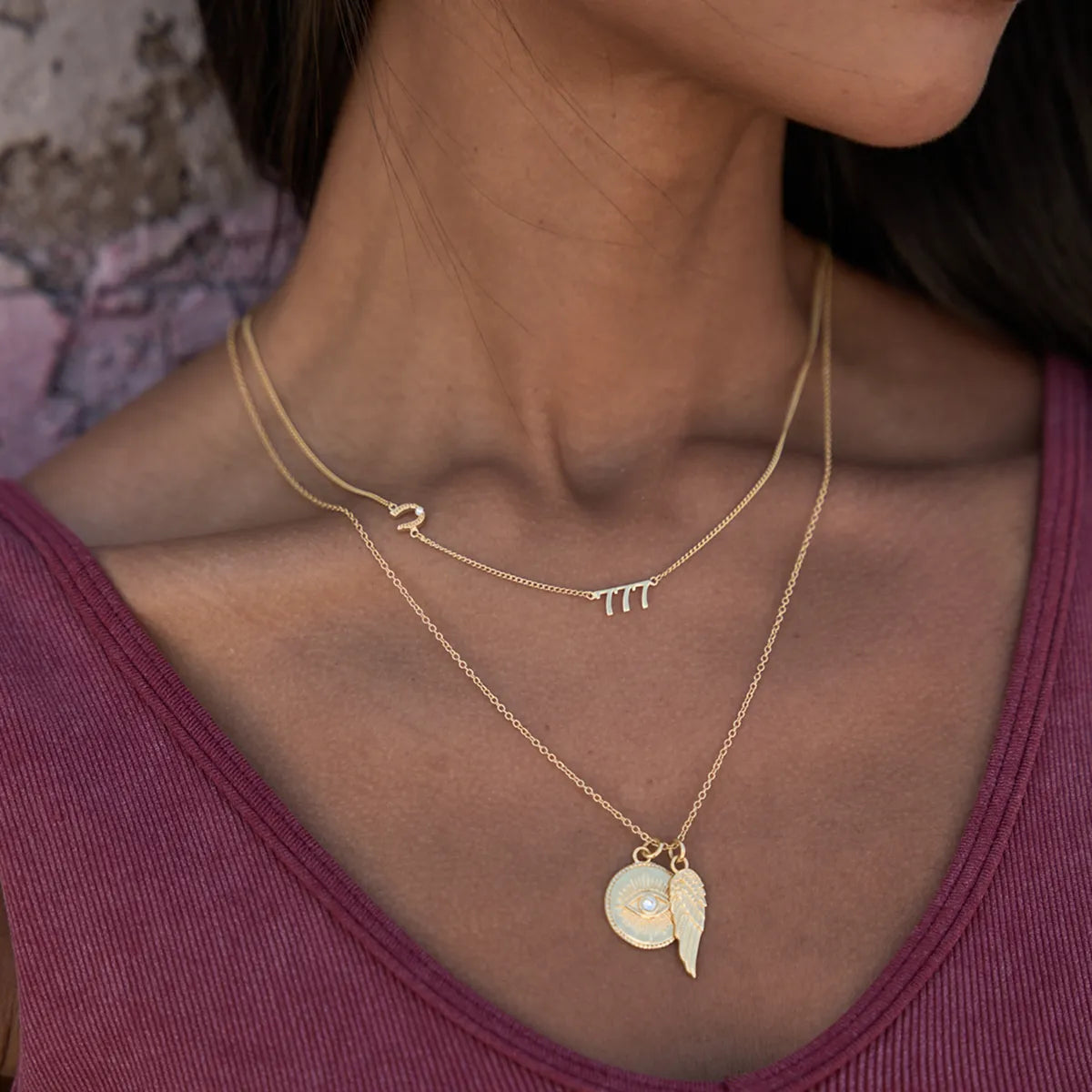 777 Lucky Horseshoe Necklace