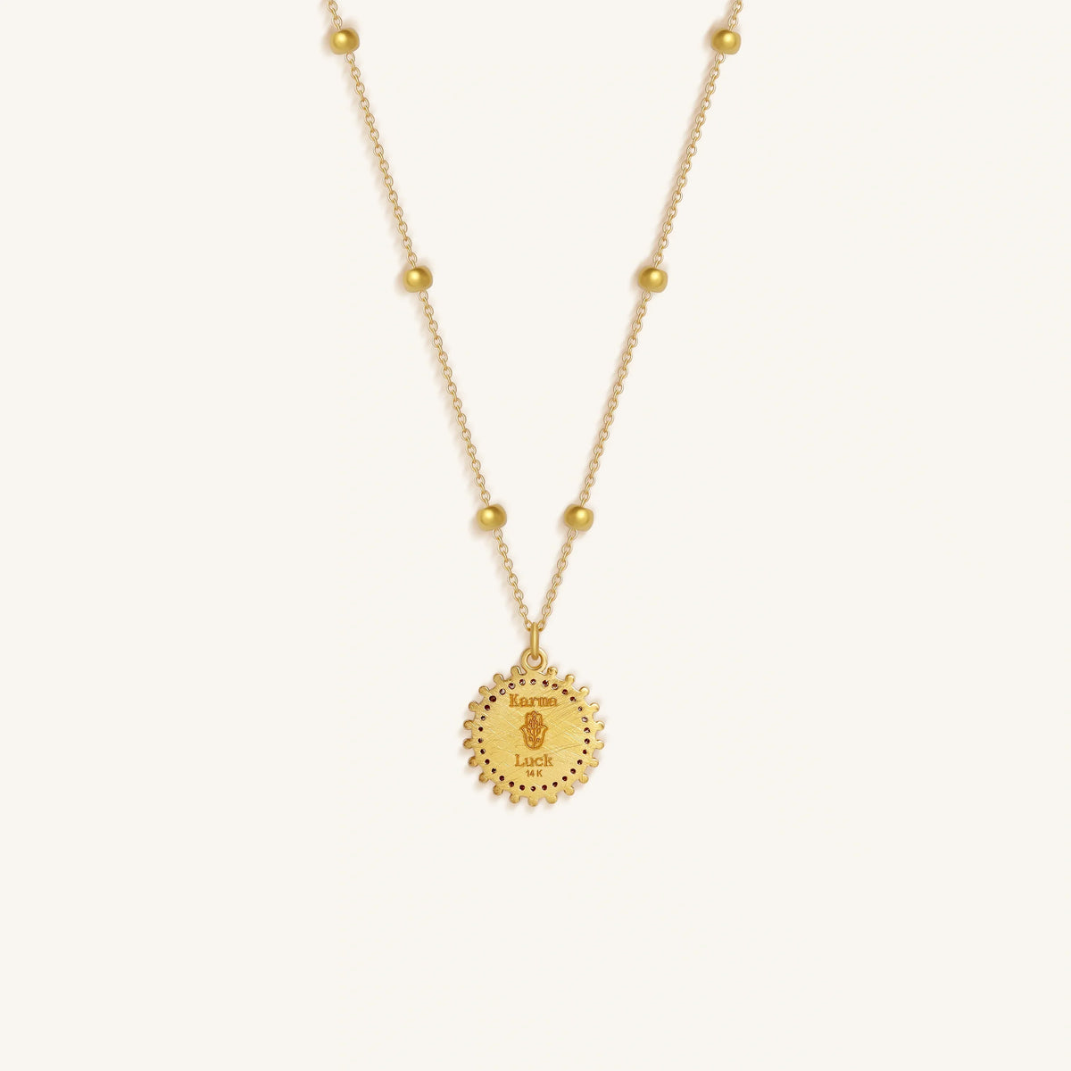 Abundance Magnet Solid 14K Gold Evil Eye Medallion