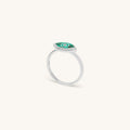 Clear Ambitions Malachite Evil Eye Ring — Size 8